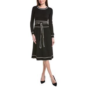 T Tahari Womens  A-Line Sweaterdress, Black